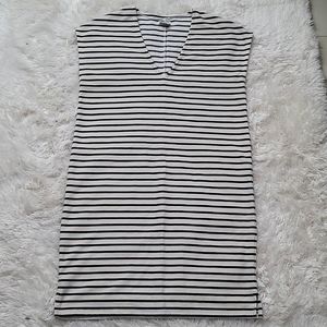 J. Crew Striped V-Neck Tunic Dress